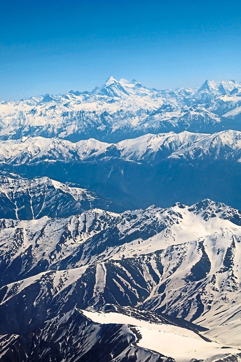 Mount Everest can be summited from either the Tibetan, or Indian Himalayas, seen in this picture. — AFP