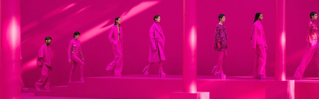 Valentino's all-pink collection was a hit on social media. Photo: Valentino