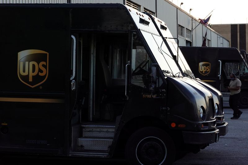 FILE PHOTO United Parcel Service UPS vehicles are seen at a facility in Brooklyn New York City U.S. May 9 2022. REUTERSAndrew KellyFile Photo
