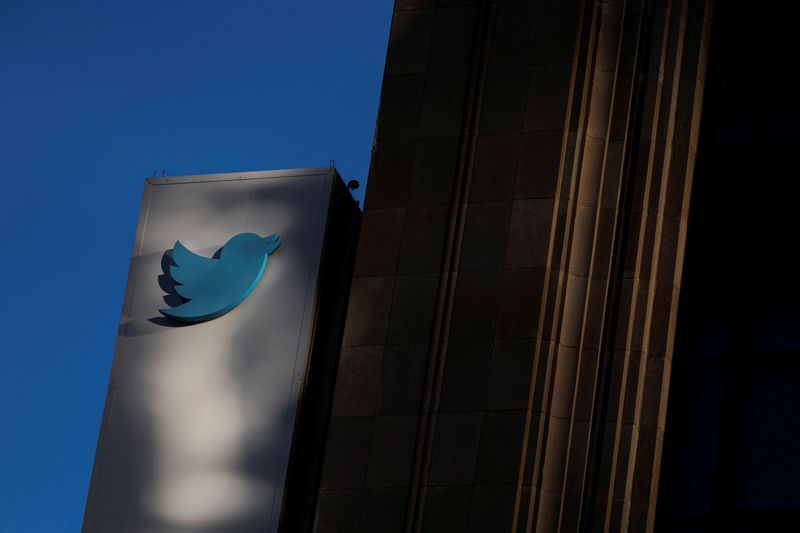 FILE PHOTO Twitter corporate headquarters building is seen in downtown San Francisco California U.S. November 21 2022. REUTERSCarlos BarriaFile Photo