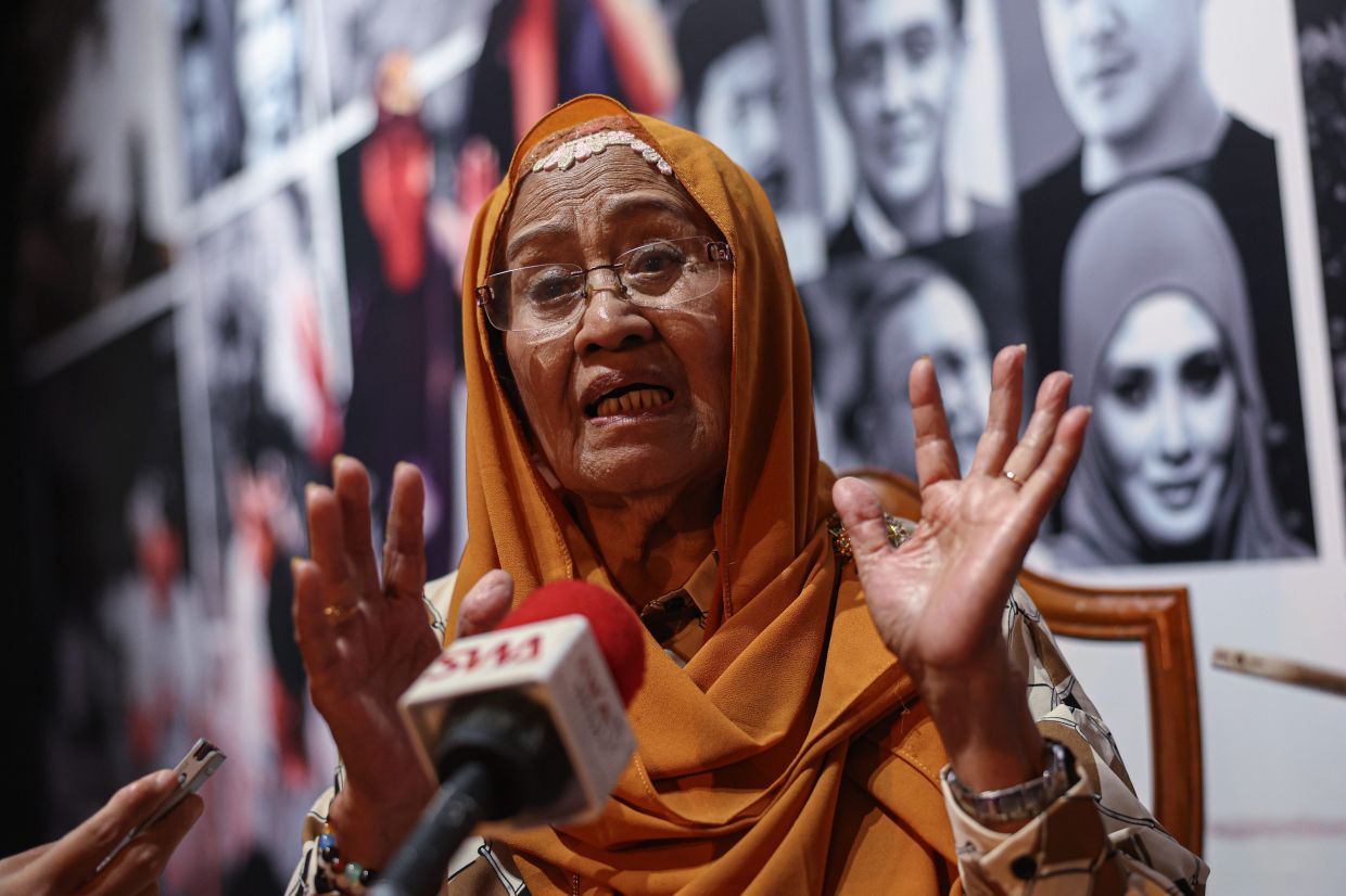 Datuk Rosnani Jamil, a pioneer actor and director, was a guest at a recent '100 Years Of Malaysian Cinema' exhibition event at Muzium Negara. Photo: Bernama