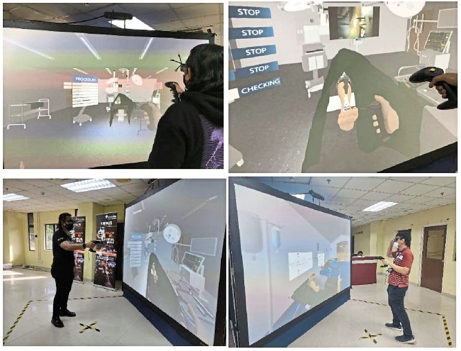 Another VR module – this one for ankle surgery – being tested by medical and technical experts.