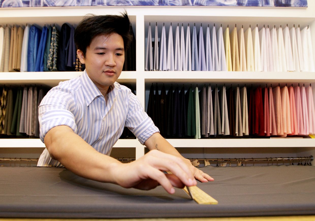 Vincent Siow says your tailor is the best person to help you choose the right cut, colour and style to fit your looks. Photo: The Star/YAP CHEE HONG