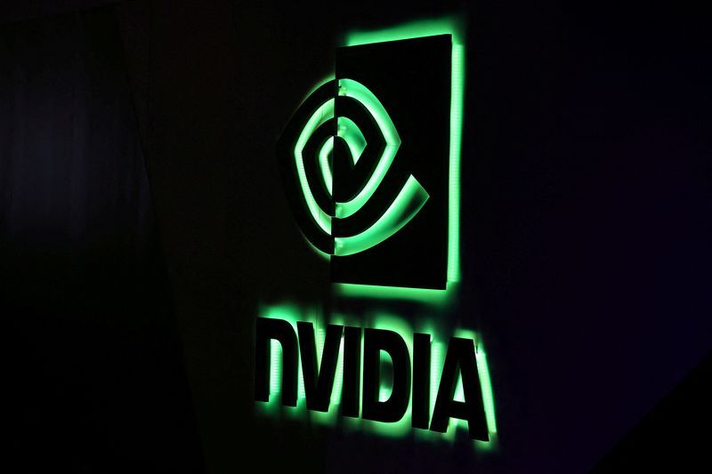 FILE PHOTO A NVIDIA logo is shown at SIGGRAPH 2017 in Los Angeles California U.S. July 31 2017. REUTERSMike BlakeFile Photo