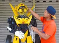 Bumblebee replica springs from recycled materials
