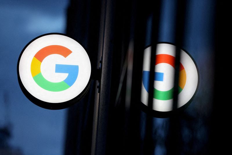 FILE PHOTO The logo for Google LLC is seen at the Google Store Chelsea in Manhattan New York City U.S. November 17 2021. REUTERSAndrew KellyFile Photo