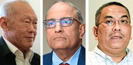 From left: Lee, Iswaran and Muhammad Sanusi.