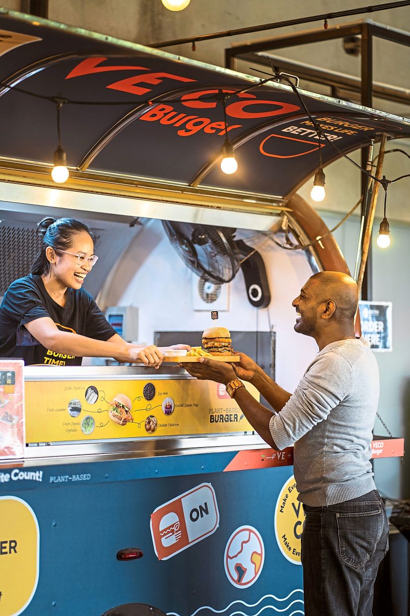 Chia started her Veco Burger model because she wanted to focus only on vegan burgers and felt that with the rise in demand for vegan foods, the burger truck and kiosk model was something she could easily replicate. — VECO BURGER