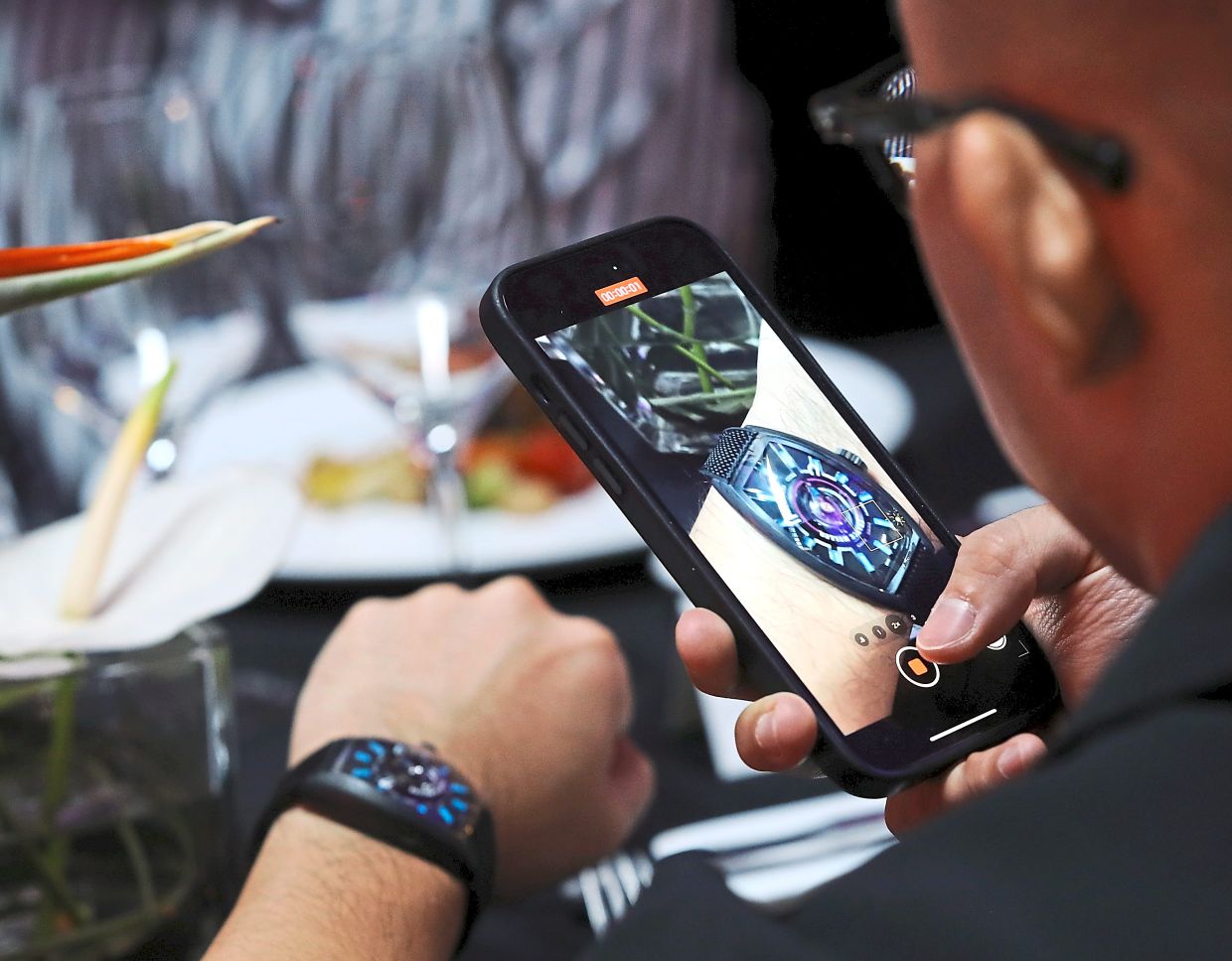 Members of the press getting a close look at timepieces from this year’s Franck Muller novelties. — Photos: AZLINA ABDULLAH/The Star