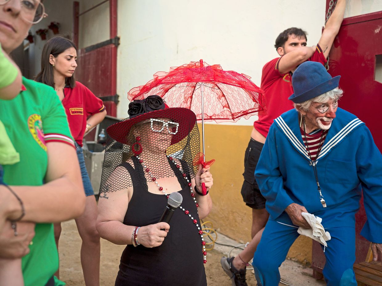 Members of the troupe of comic bullfighters prepare for a show in Teruel, Spain. — ©2023 The New York Times Company