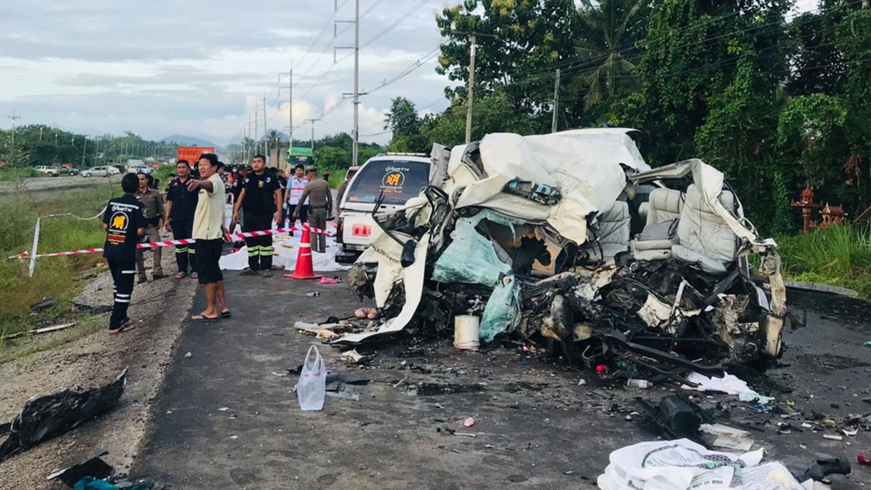 Six dead in Laos after semi-trailer crashes into tourist van, confirms police - Vimarsana News