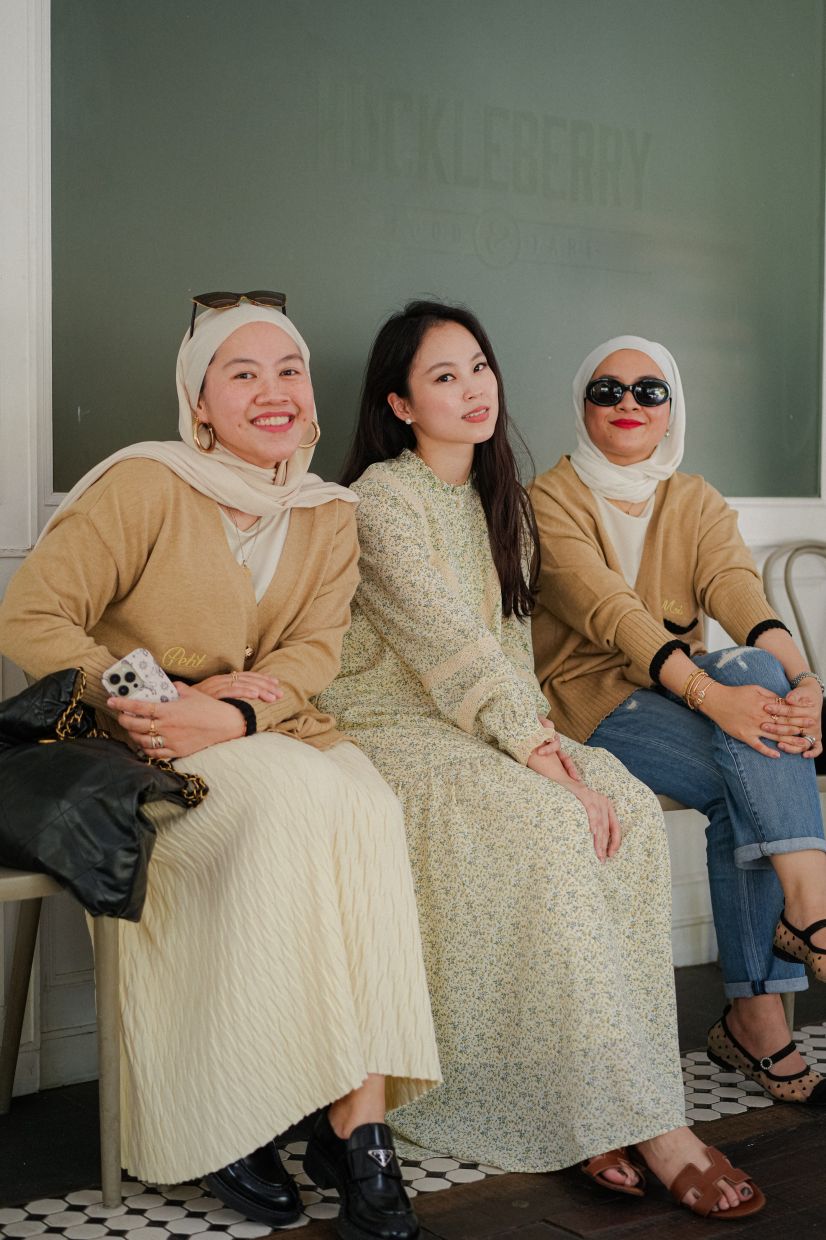 From left: Iman Kamarudin with Pamela Bong and Farihin Azam, the trio who started Petit Moi in 2016.