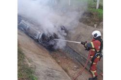 Four perish as car catches fire on WCE