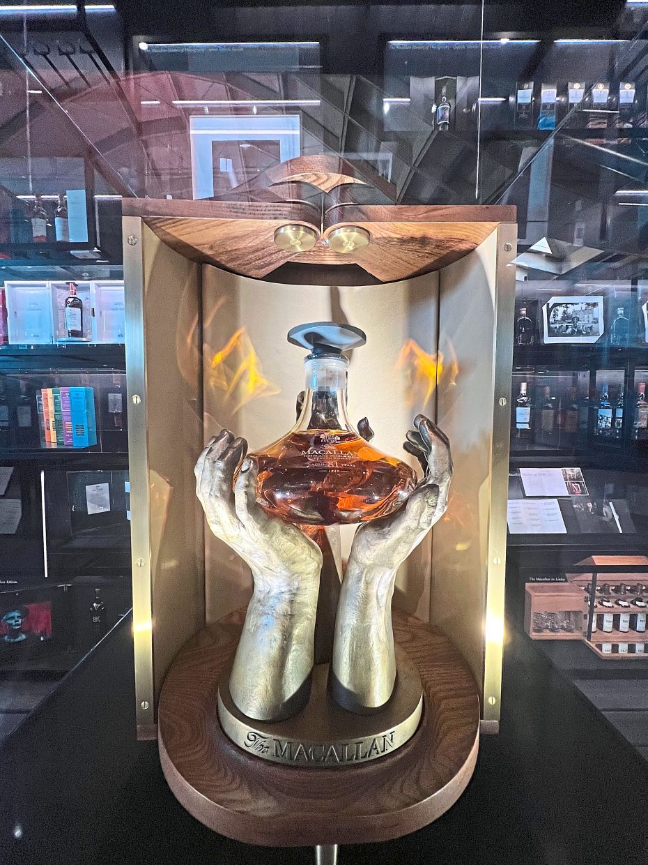 The Macallan Reach is one of the most striking exhibits in the Macallan Whisky Wall section. — Photo: Michael Cheang/The Star