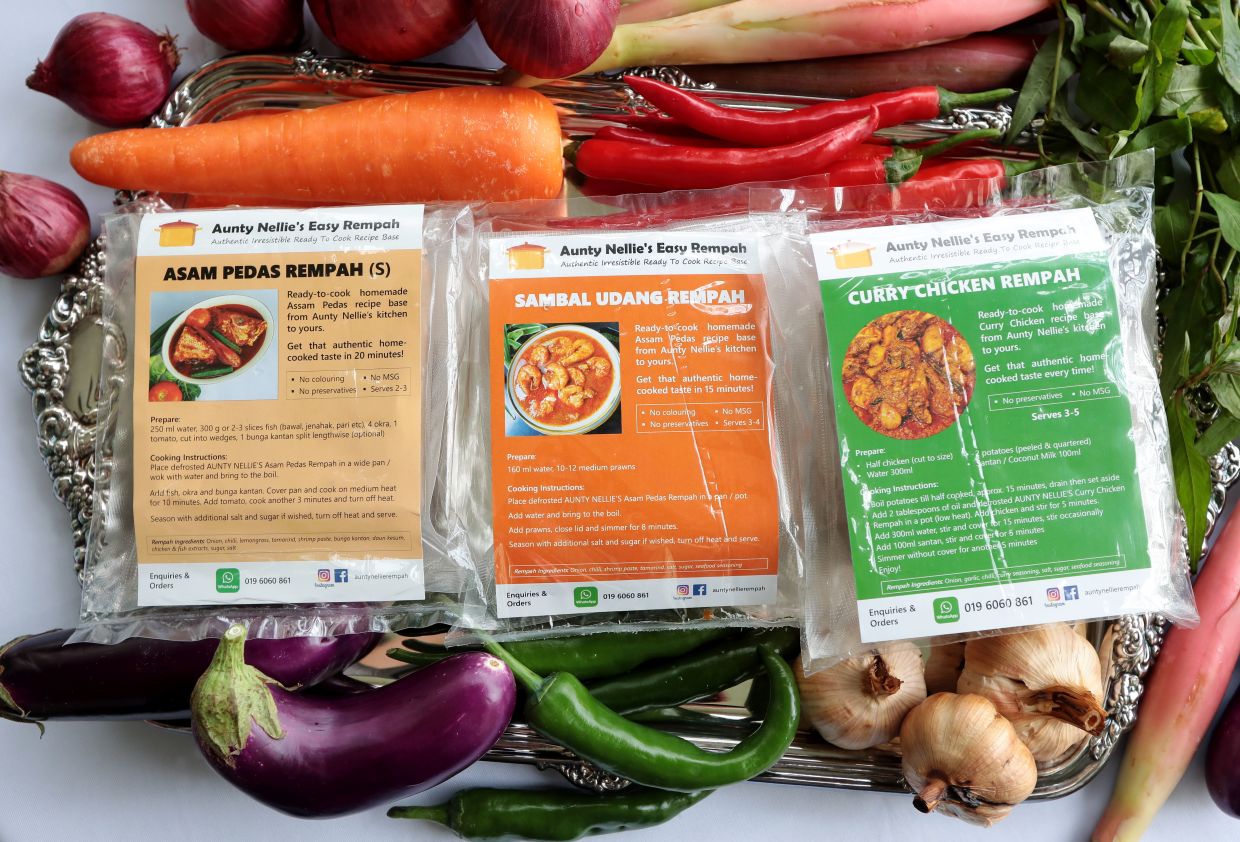 Aunty Nellie's range of ready-made pastes.