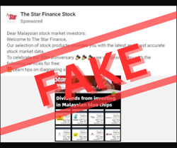 Report fake FB Pages and scam ads impersonating The Star