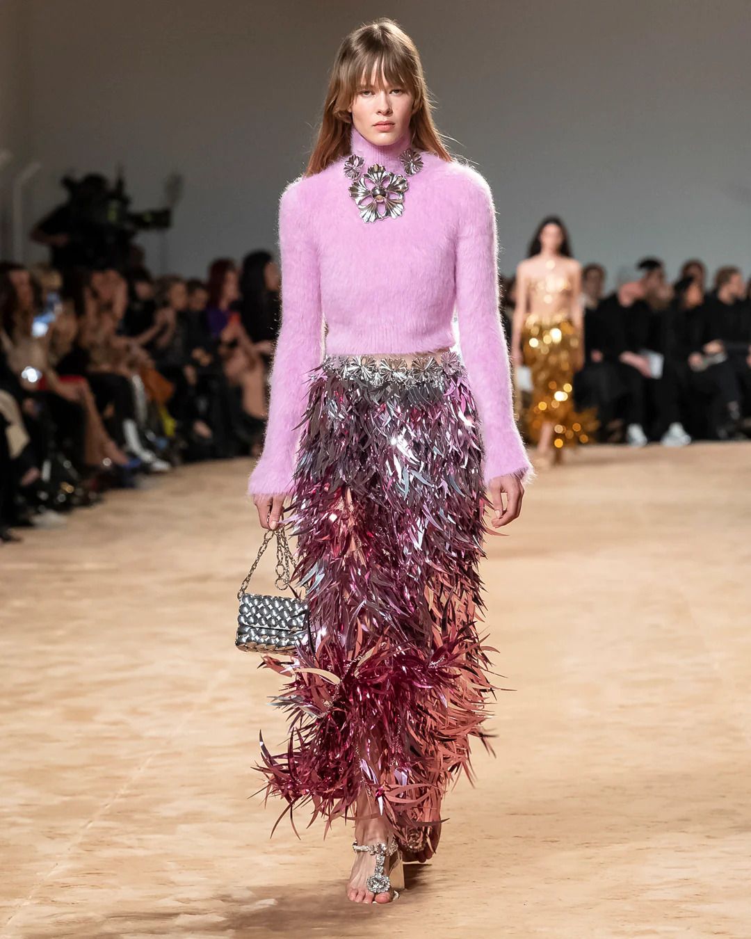 The metallics trend is still going strong in Autumn/Winter 2023. Photo: Paco Rabanne
