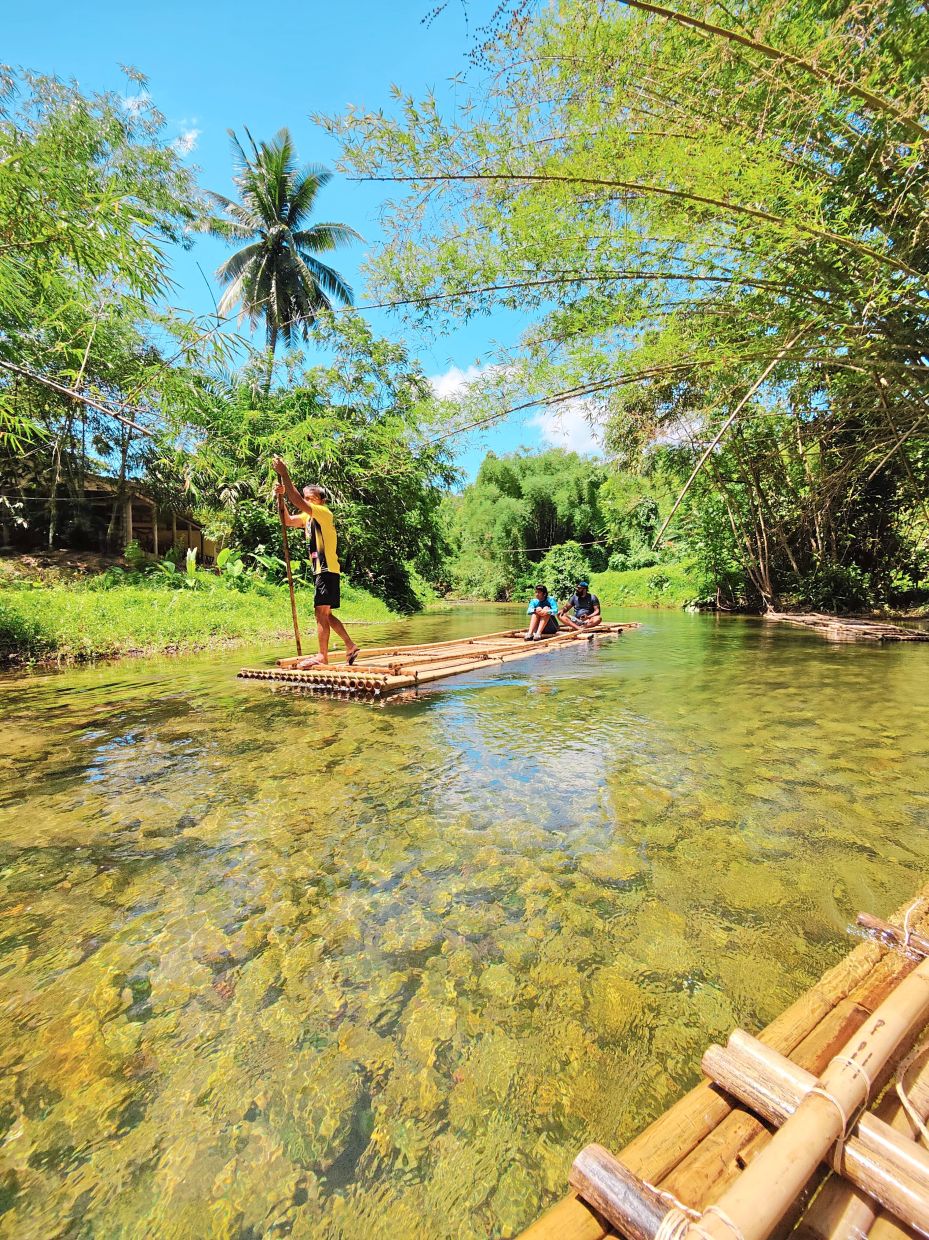 The bamboo rafting experience at Phang-Nga was a fun one.