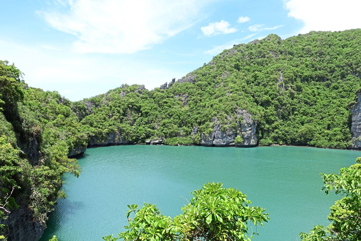 A view of the Emerald Lake at Mu Ko Ang Thong National Marine Park.