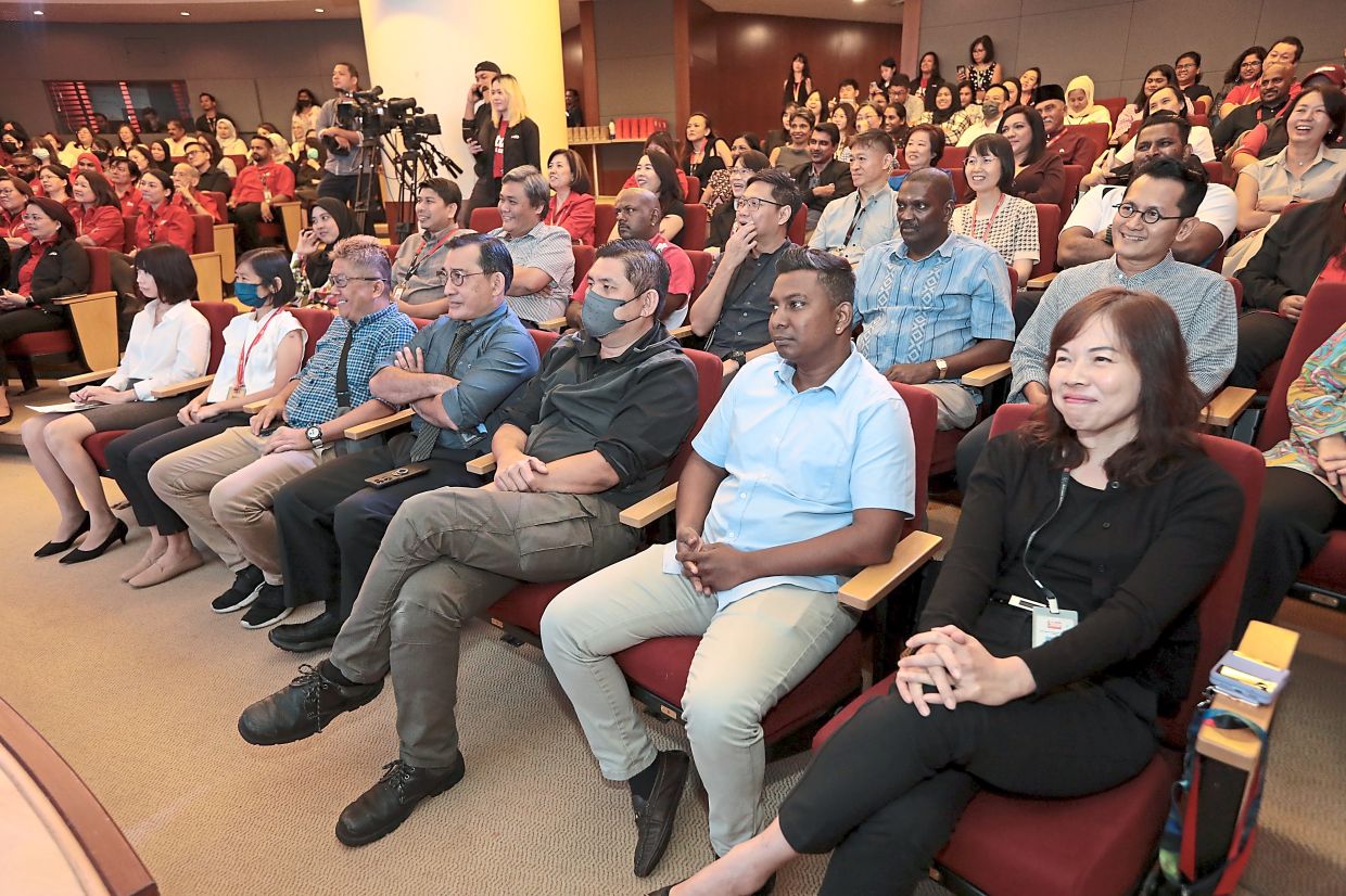 The auditorium of Menara Star was packed for the anniversary celebration.