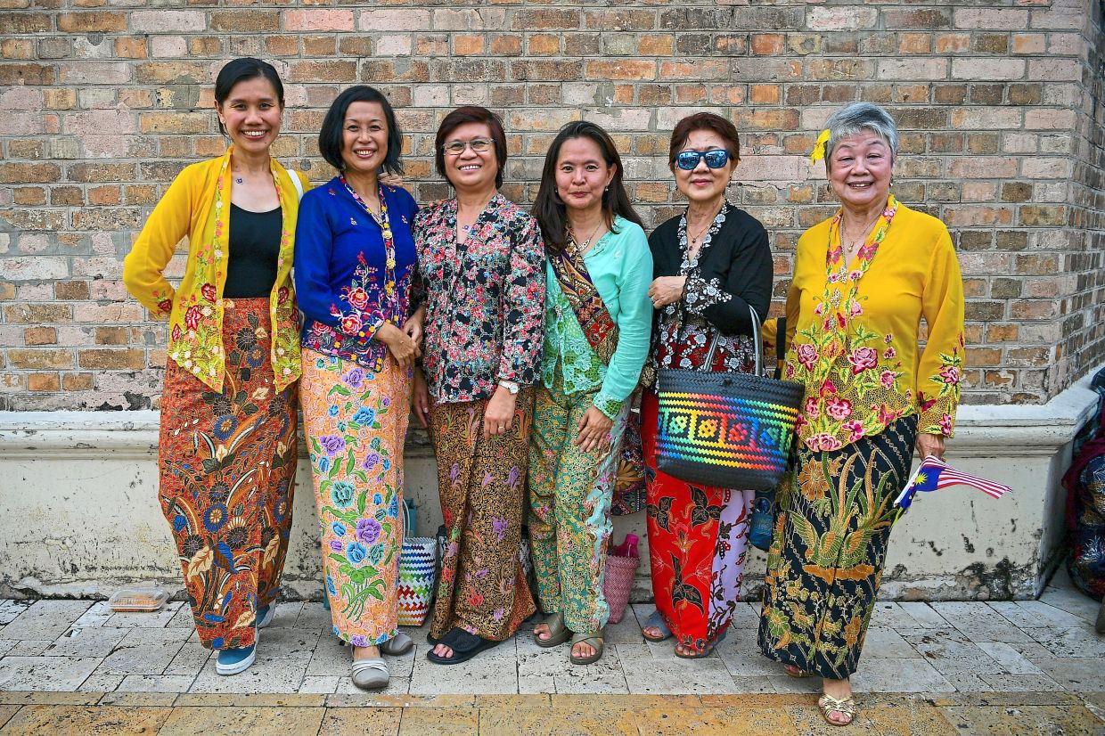 Nostalgic event: Lai (second from right) with her friends in Nyonya kebaya and sarong at the recent Keretapi Sarong 2023. The 70-year-old was up by 6am to get ready to be part of the programme. — Bernama