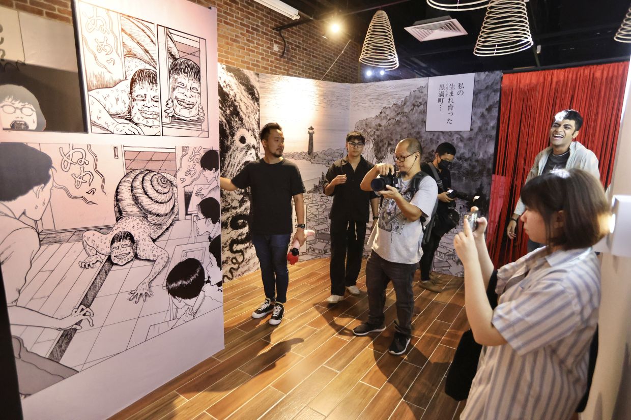 A general view of the Junji Ito Horror House exhibition at LaLaport BBCC. Photo: The Star/Low Boon Tat