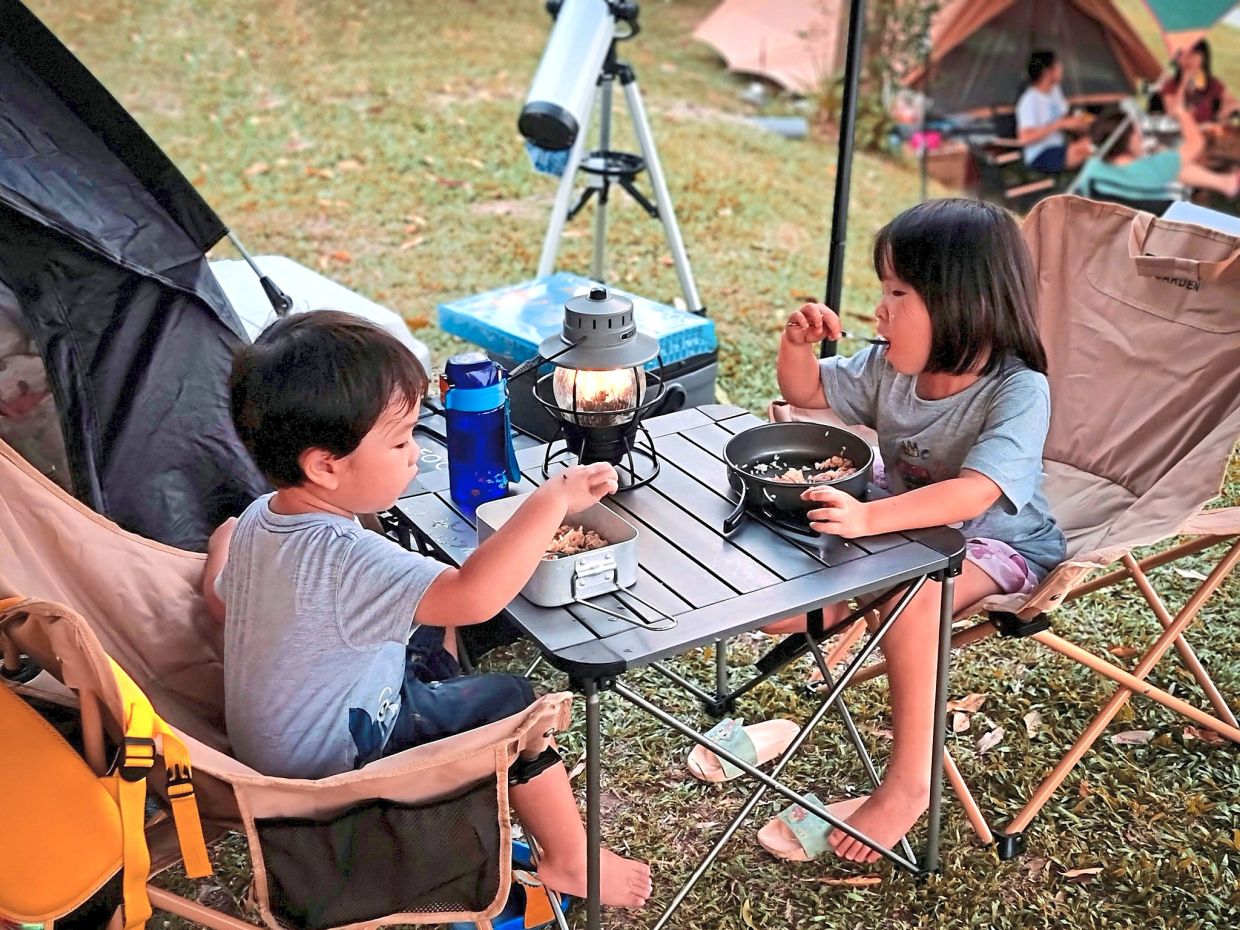 Nothing like a hearty meal at camp.