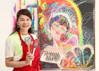 Former baker whipping up bright pop art