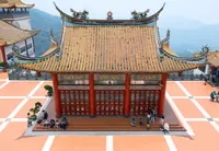 Picturesque temple in highlands