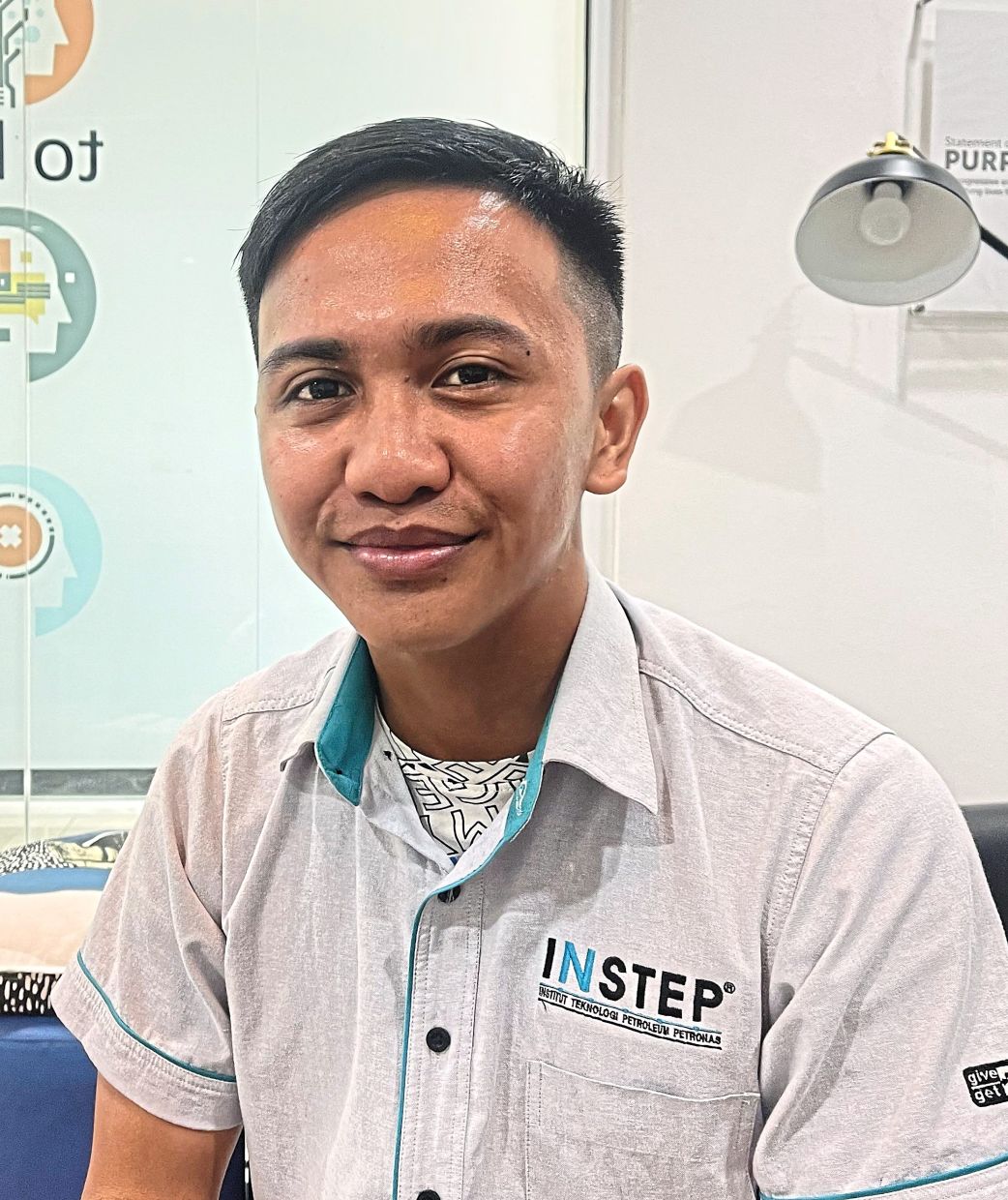 ‘I am determined to work in the oil and gas industry because I want to improve my family’s livelihood,’ says Rafael whose parents are rubber tappers.