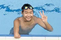 Debutants Ammar and Kher Lee   the bright sparks for   swim team