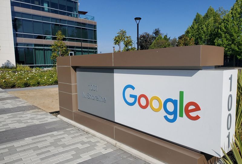 FILE PHOTO A sign is pictured outside a Google office near the companys headquarters in Mountain View California U.S. May 8 2019. Photo taken May 8 2019. REUTERSParesh DaveFile Photo