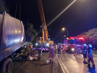 Three burnt to death in road accident in Bercham