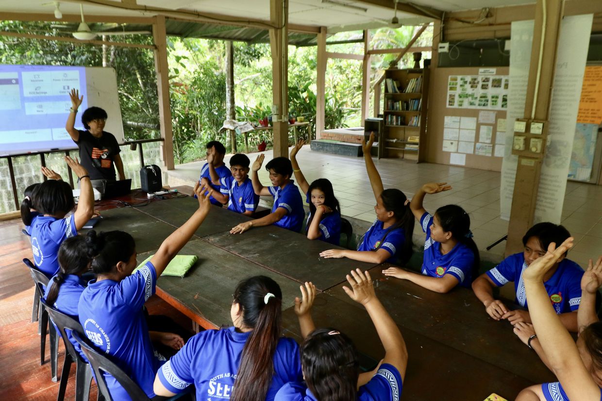 Students at the Guwas Koposizon Centre (GKC) during a class. The GKC was kickstarted by PACOS Trust and focuses on providing out-of-school youths agroecology and entrepreneurship skills training. — FAIHAN GHANI/The Star