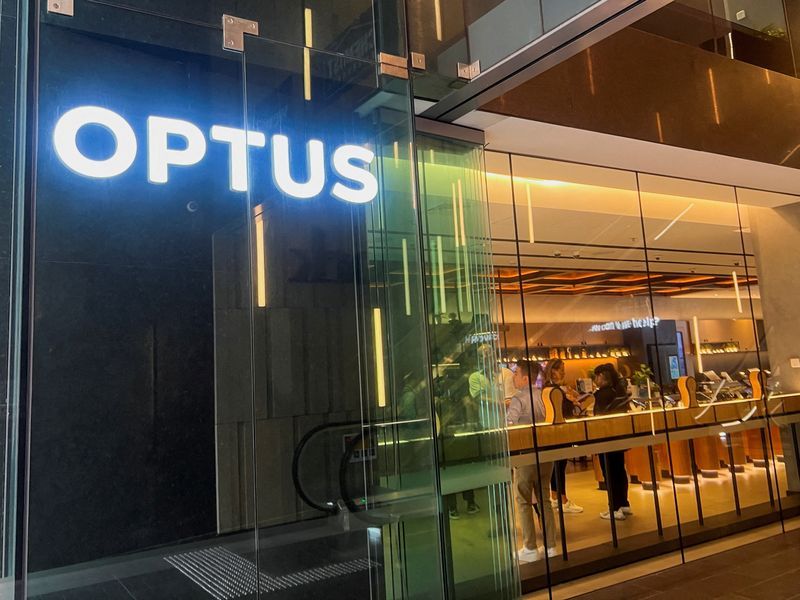 FILE PHOTO View of an Optus shop in Sydney Australia November 8 2023. REUTERSKirsty NeedhamFile Photo