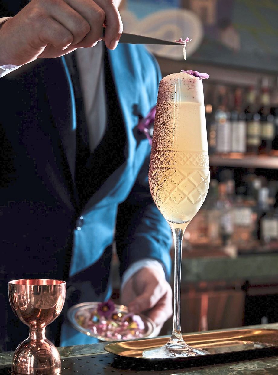 The Royal Palladium Fizz at Astor Bar.