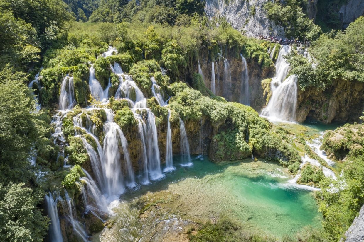 Plitvice Lakes National Park in Croatia is renowned for its stunning waterfalls and picturesque landscapes.