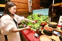 Dinner buffet lays on sustainable delights