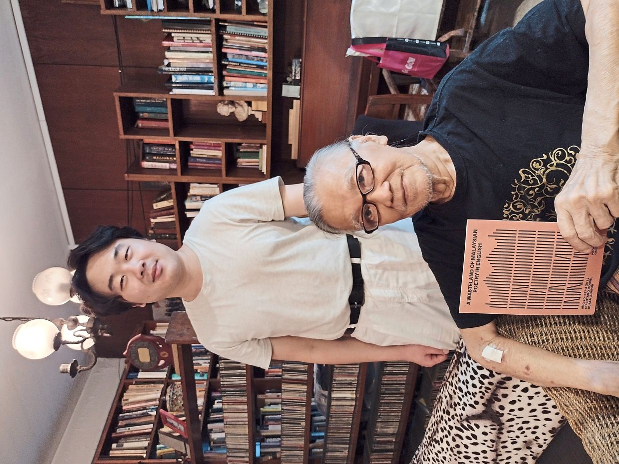 Liew (left) with the late poet Wong Phui Nam, a revered Malaysian literary pioneer who died last September aged 87. Photo: Brandon Liew 