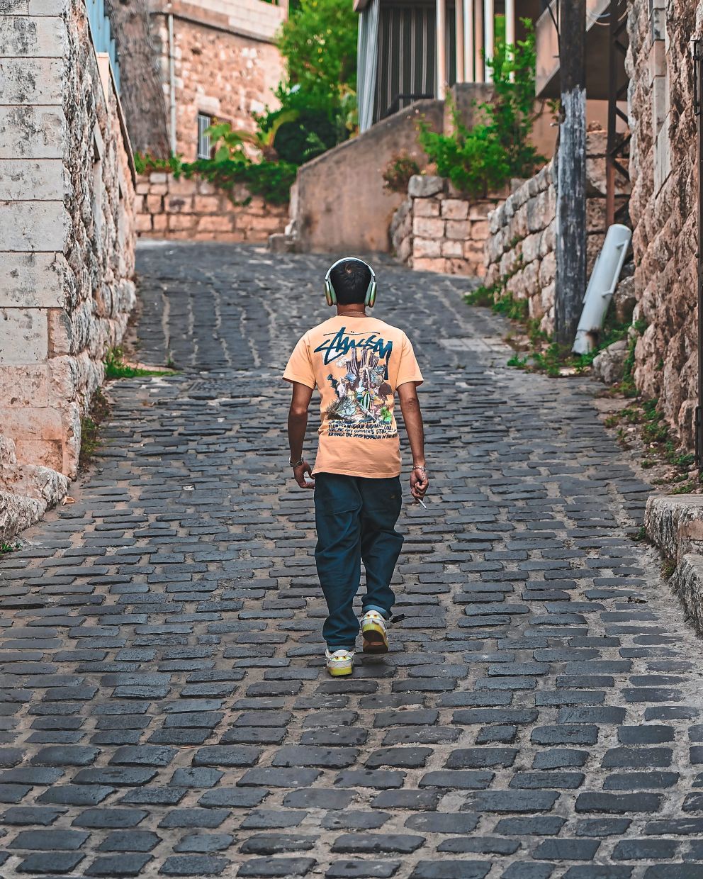Adopt a relaxed posture by engaging your core muscles, keeping your back straight and not leaning too far forward from the waist.