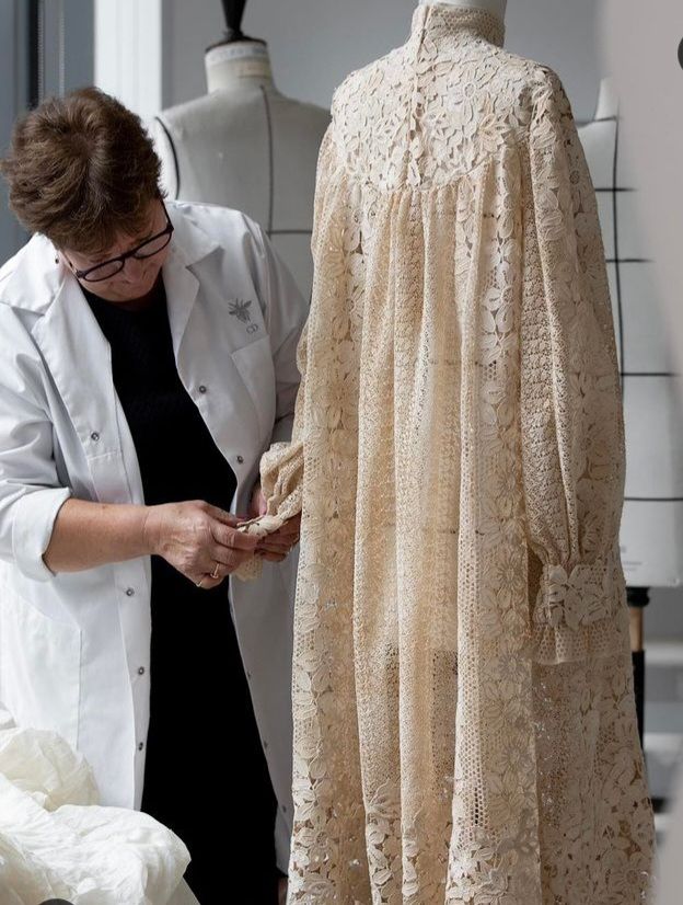 At Christian Dior, the artful handling of lace demands a gentle yet confident touch. Photo: Instagram/Dior