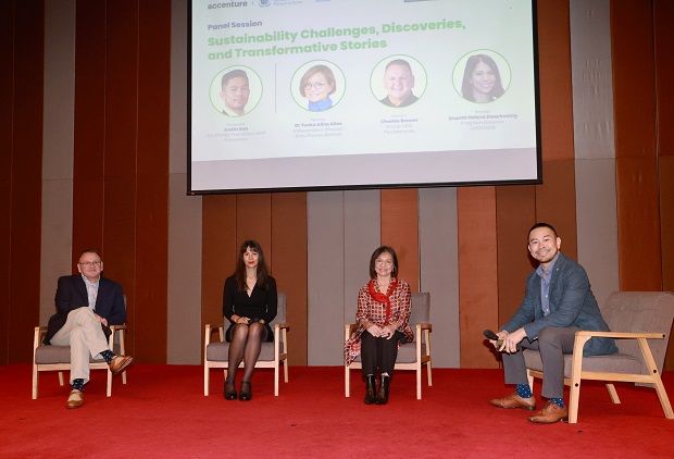 From left: Pos Malaysia group chief executive officer Charles Brewer, UNGCMYB’s programme director Shanta Helena Dwarkasing, independent director of Batu Kawan Berhad Dr Tunku Alina Alias and Accenture’s South-East Asia (SEA) Energy Transition lead Justin Goh at the event. – ART CHEN / THE STAR