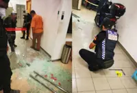 Guard accidentally fires gun, shatters bank door