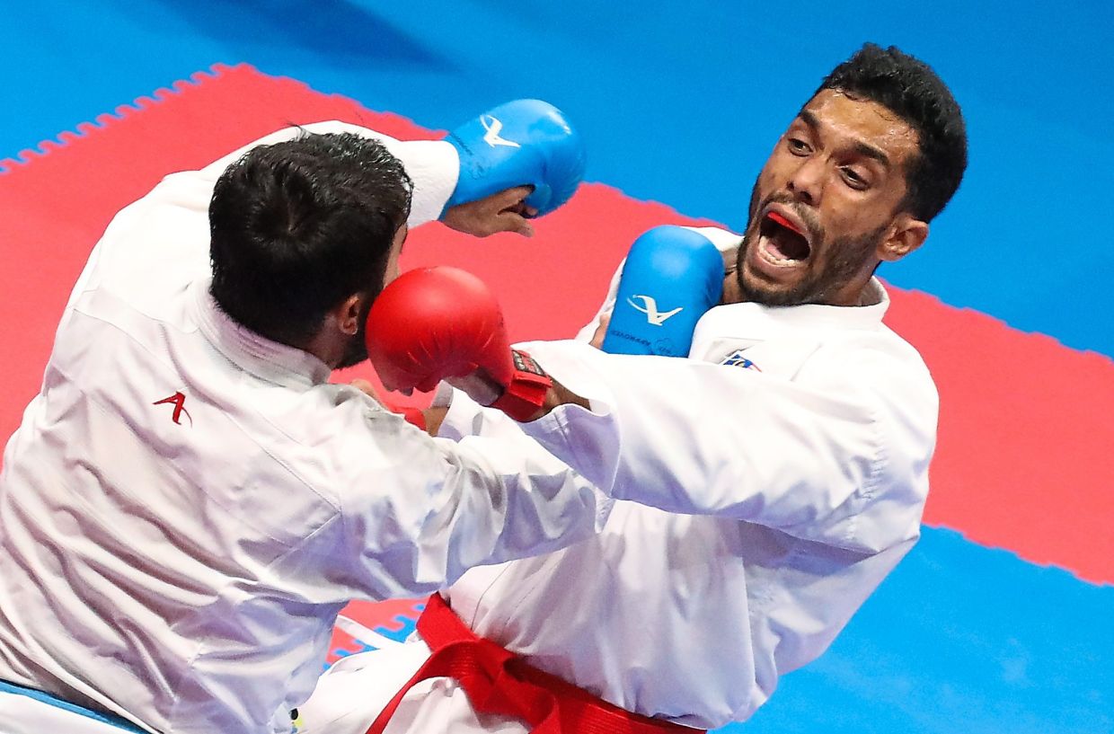 Final fling: R. Sharmendran won his fourth gold medal at the Cambodia SEA Games in May.