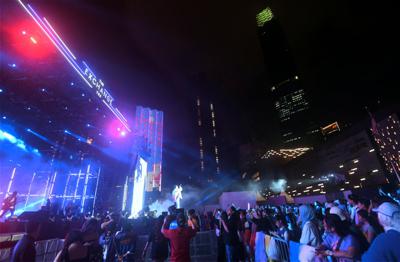 Youth enjoying  the  New Year Countdown concert at The Exchange TRX in Kuala Lumpur. — AZHAR MAHFOF/The Star