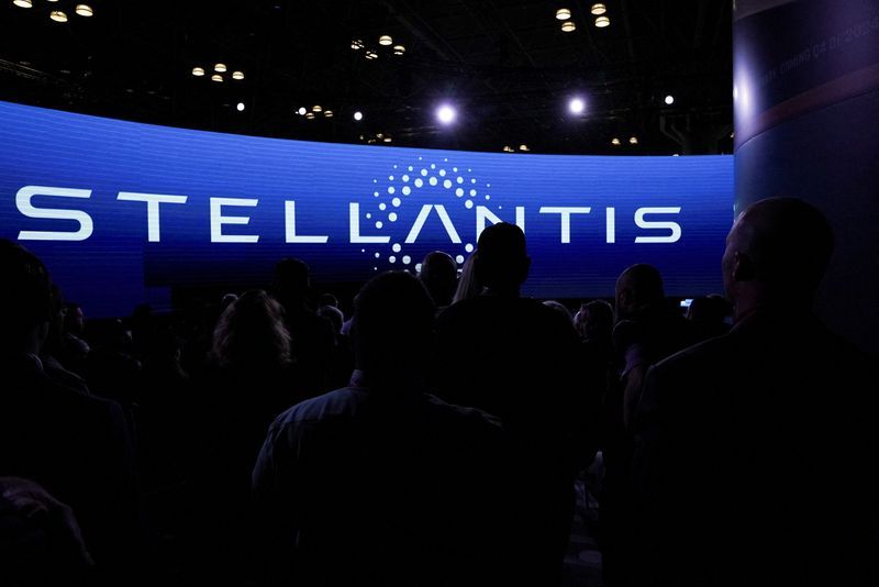 FILE PHOTO People attend a Stellantis presentation at the New York International Auto Show in Manhattan New York City U.S. April 5 2023. REUTERSDavid Dee DelgadoFile Photo
