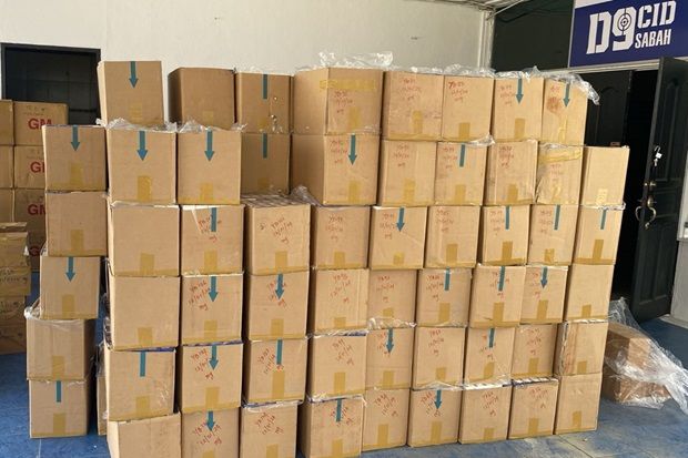 Sabah cops seize contraband ciggies worth RM250,000 in Penampang