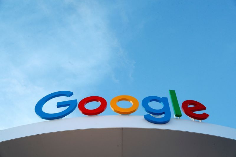 The Google logo is seen on the Google house at CES 2024 an annual consumer electronics trade show in Las Vegas Nevada U.S. January 10 2024. REUTERSSteve MarcusFile Photo