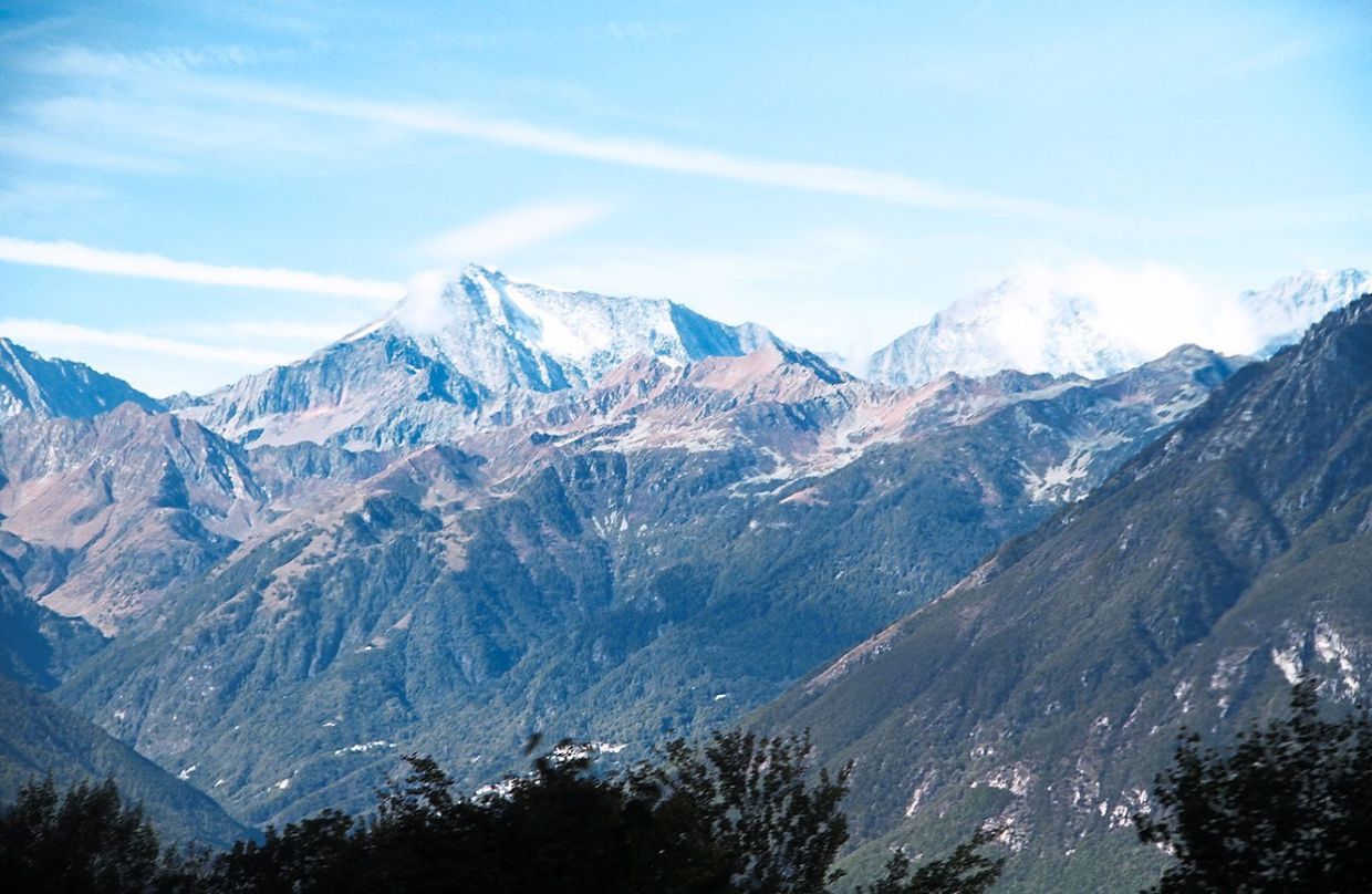 Admire the Italian Alps near Domodossola from the express