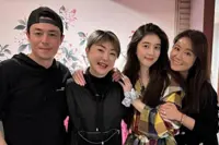 Host Quan Yifeng, daughter Eleanor Lee meet actors Ruby Lin, Wallace Huo